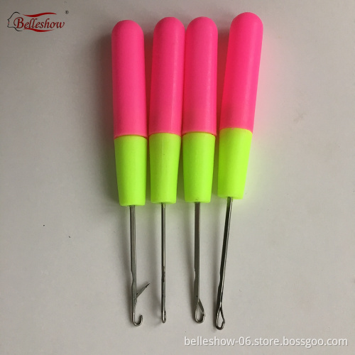 Wholesale   Big Plastic Handle Hook Pulling Hook Needle ,Ventilating Wig Needle In Hair Extension Tools 50pc/bag